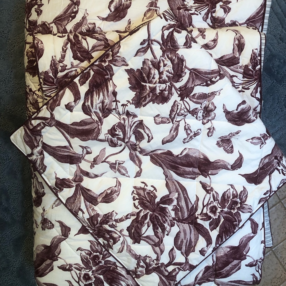 Pottery Barn King Size “ Marcia “ Comforter Set.
